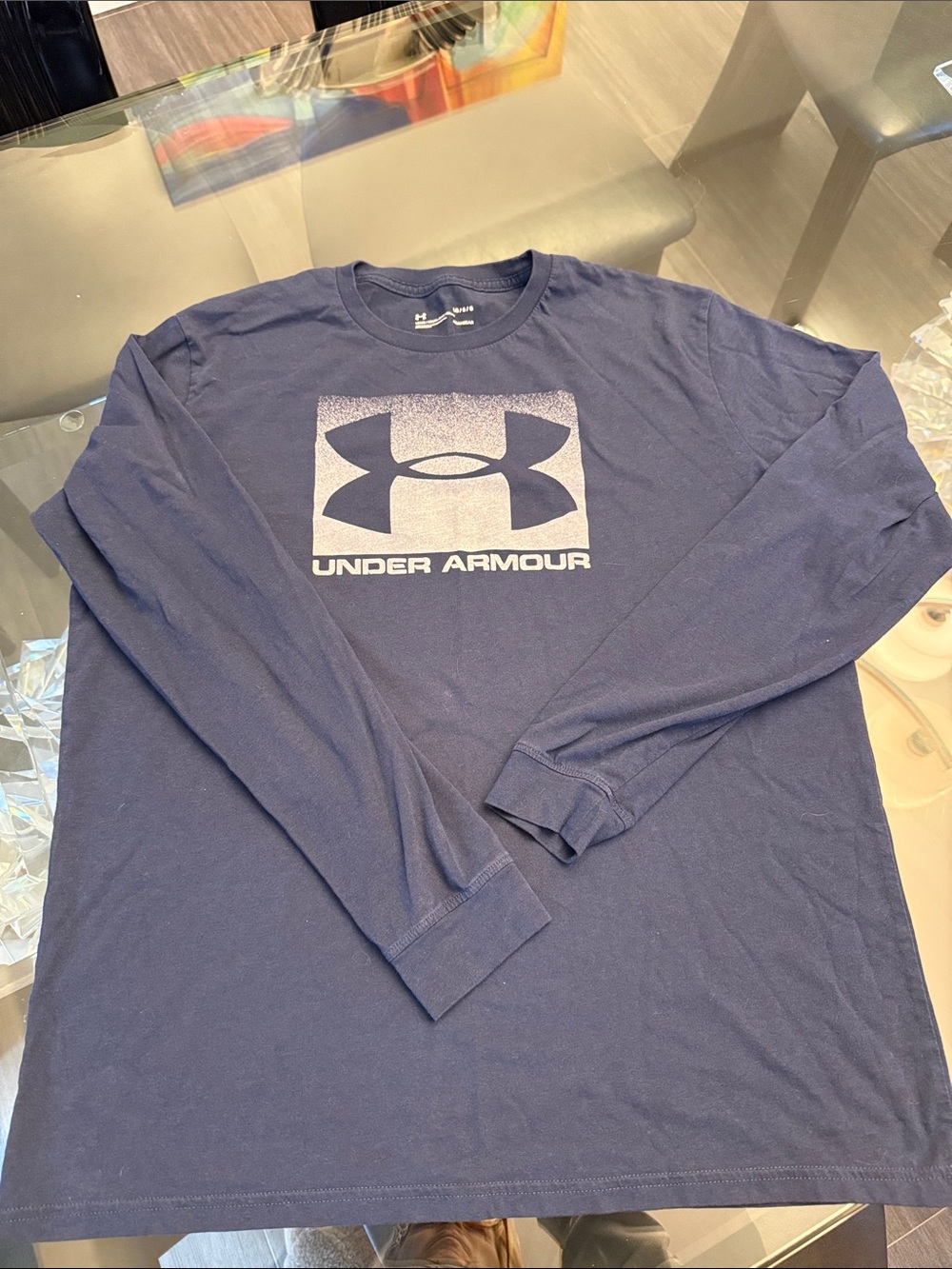 Under Armour Men's Long Sleeve Logo Tee - Navy Blue